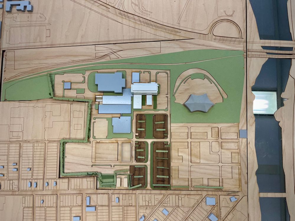 Architectural model of downtown 