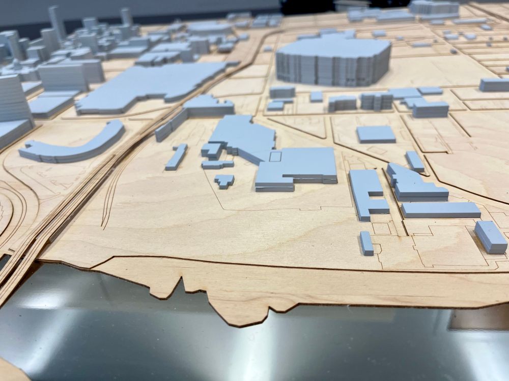Architectural model of downtown 