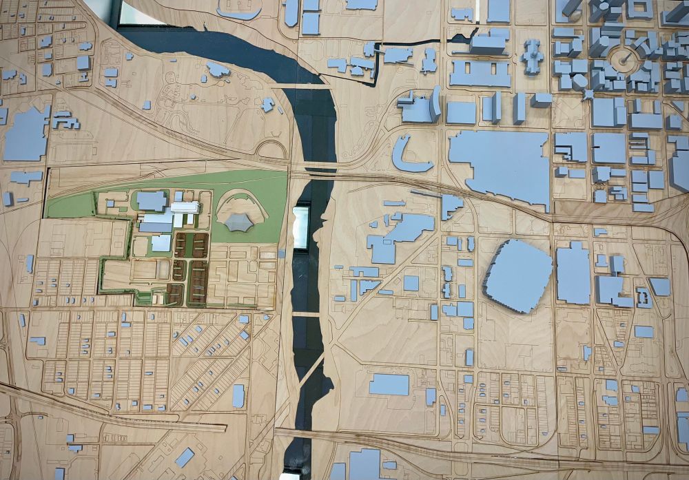 Architectural model of downtown