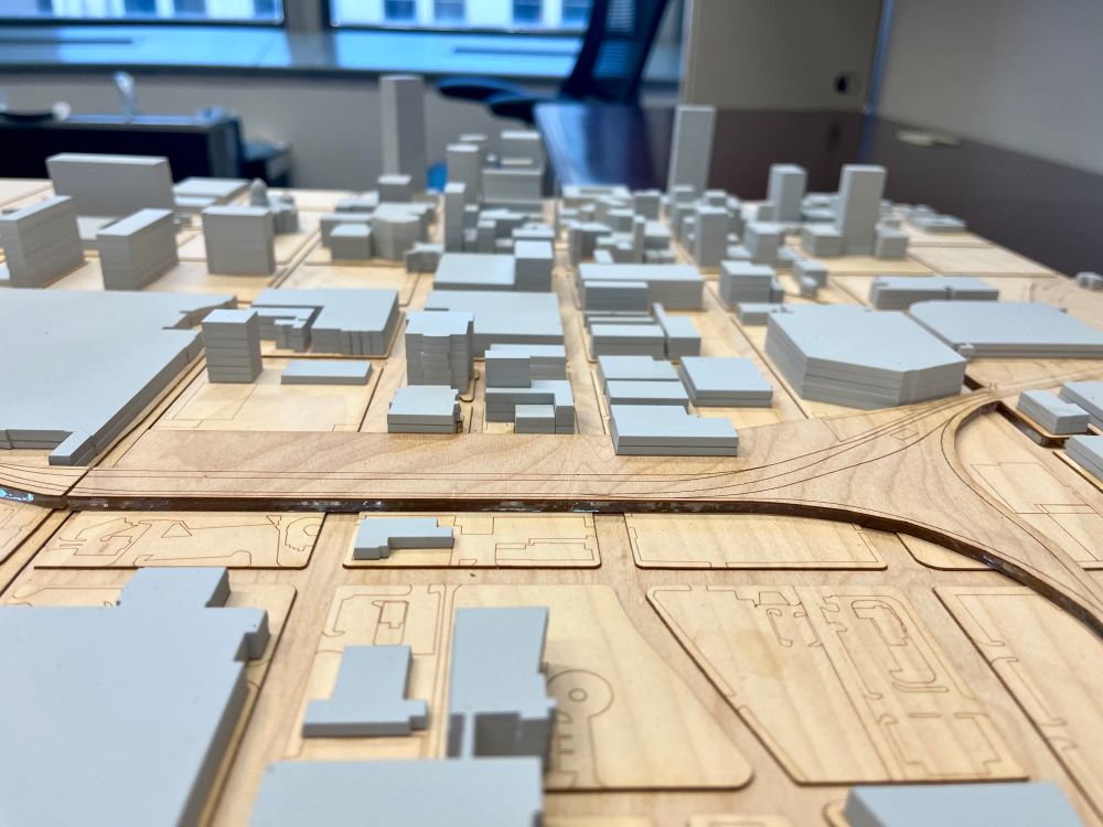 Architectural model of downtown