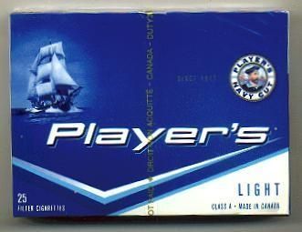 Player's light cigarette package