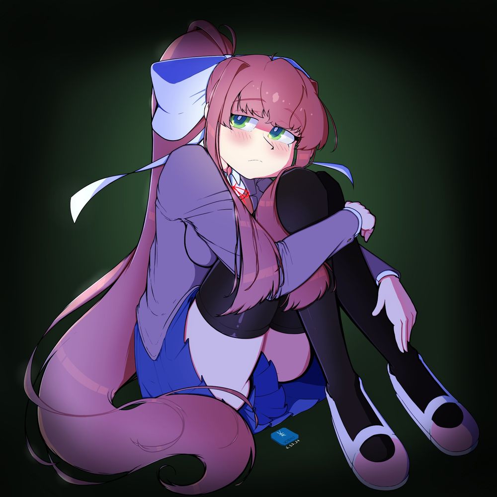 Sad Monika, because she's the one with the most unfinished WIPs...