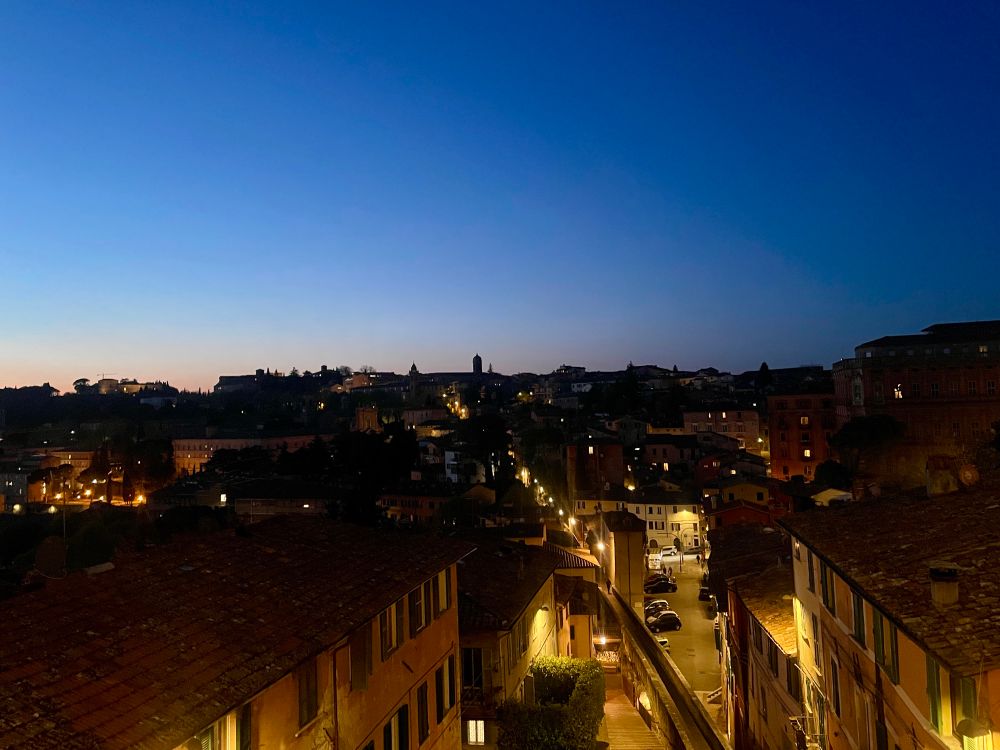 Sonnenuntergang über der Stadt