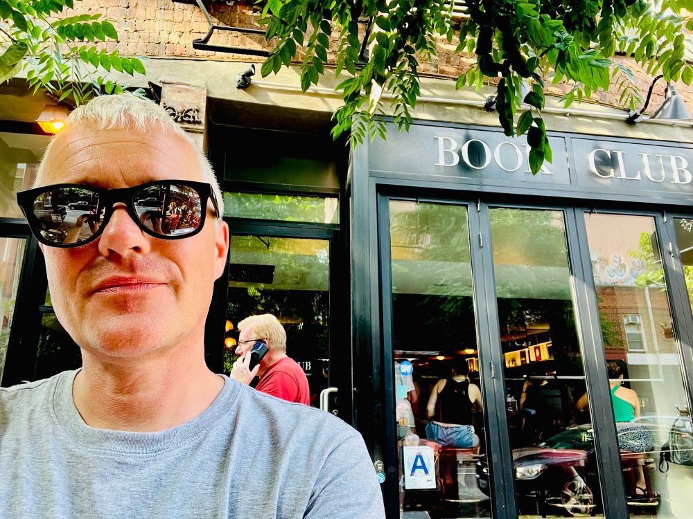 Adam outside the Book Club Bar