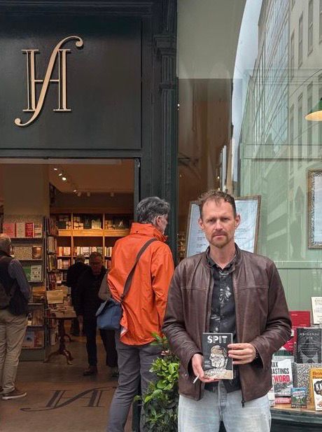 David outside Hodges Figgis 