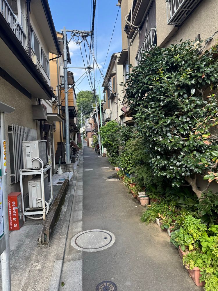 Narrow lane ways in Tokyo. 