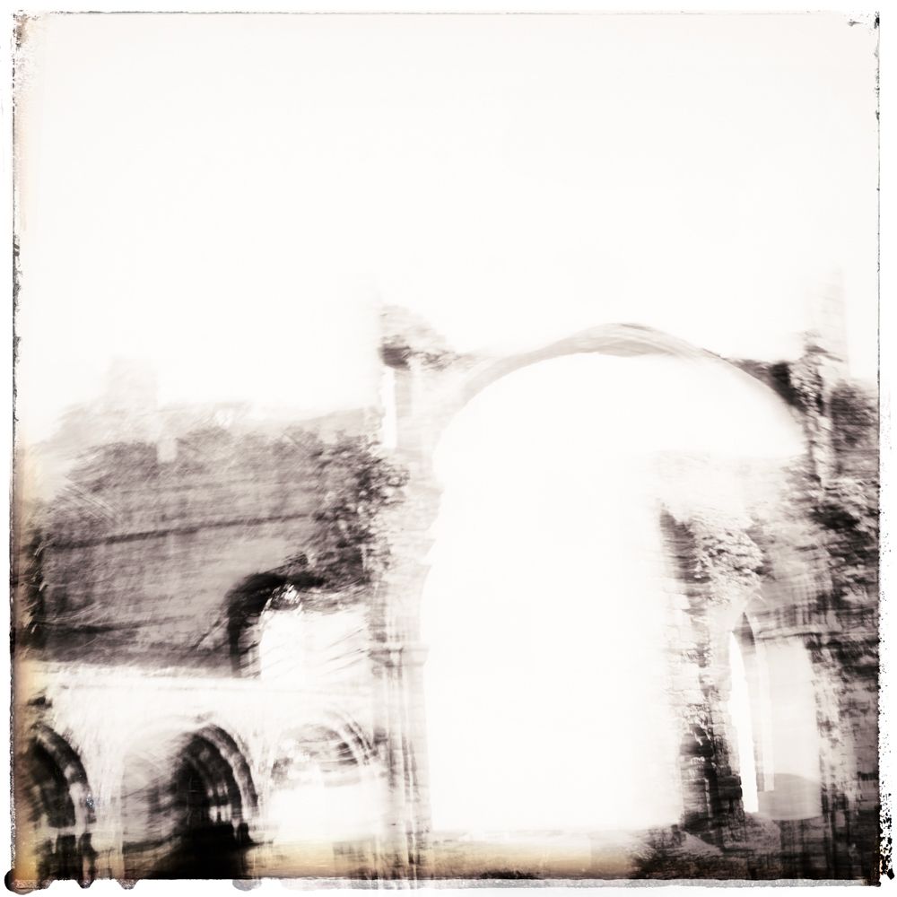 Expressionist image of Lindisfarne Abbey