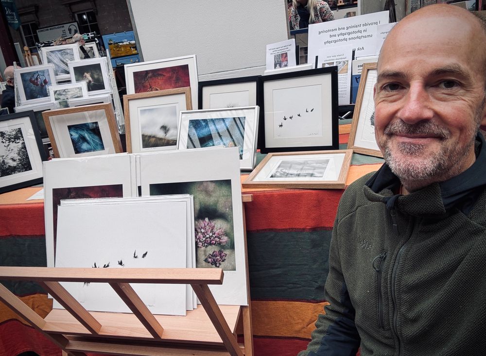 It's me! In front of some of my work. Come and buy it in Bath today!