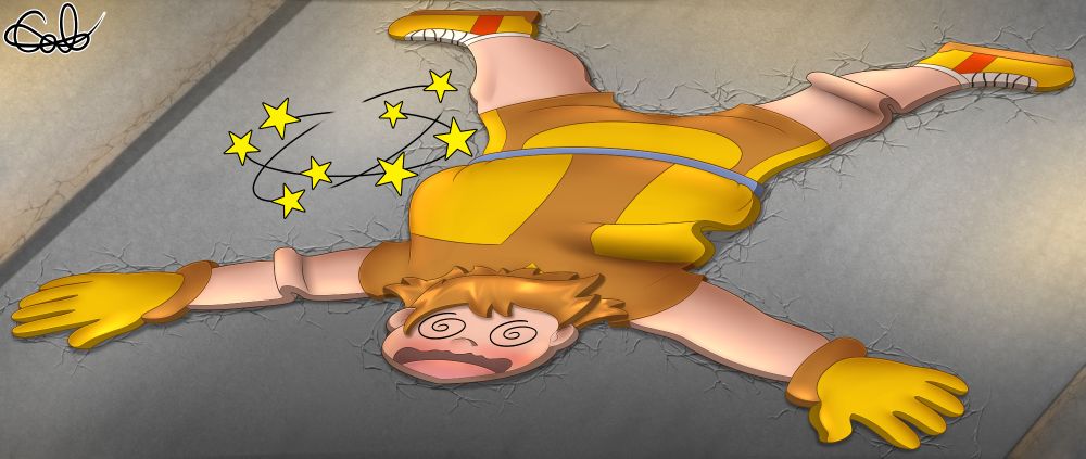 A pic of Akaji's human OC Luteus, dizzily squashed on the pavement.
The fatter someone is, the more they spread out and smear when flattened!