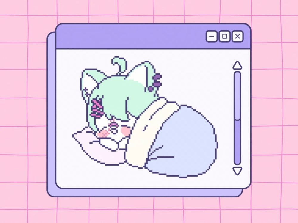 Sleepy Baby YCH Animated Gif - Pixel Art by SilverCatBoi (@silvercatboi)