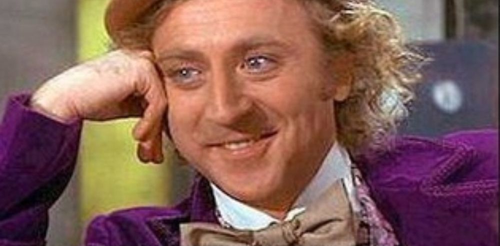 Gene Wilder as Wonka “you don’t say” meme.