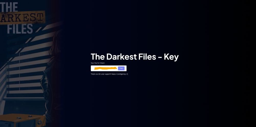 The Darkest Files - Key (for Steam) [redacted]