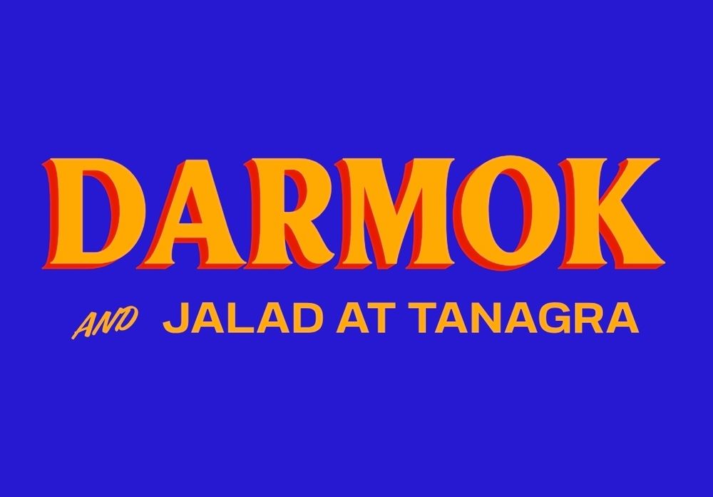 A sign saying Darmok and Jalad at Tanagra in the style used by Zohran Mamdani during his New York mayor election.