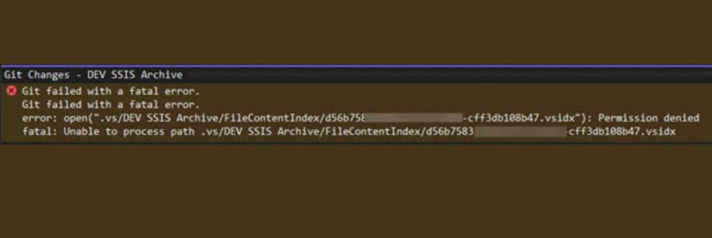 Fix: Visual Studio 2022 message - Git failed with a fatal error - Permission denied - The Bit Bucket