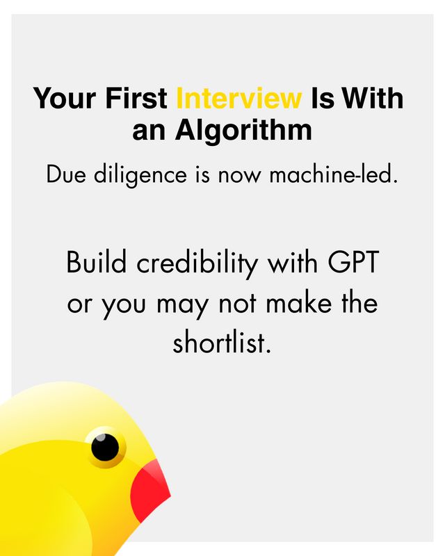 #AI is part of the professional vetting process.

If there’s no clear digital trace of your work or perspective, tools like ChatGPT won’t know what to surface and neither will the people relying on them. In many cases, no signal reads the same as no substance.