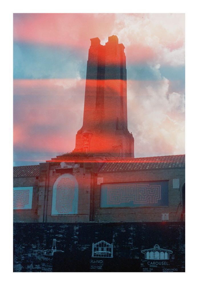 The Asbury Park Steam Plant.  Cinestill 800T shot with a Minolta Maxxum 7000