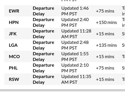 Gian tt page of departure delays