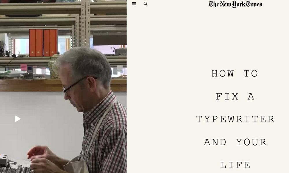 The New York Times: How to Fix a Typewriter and Your Life