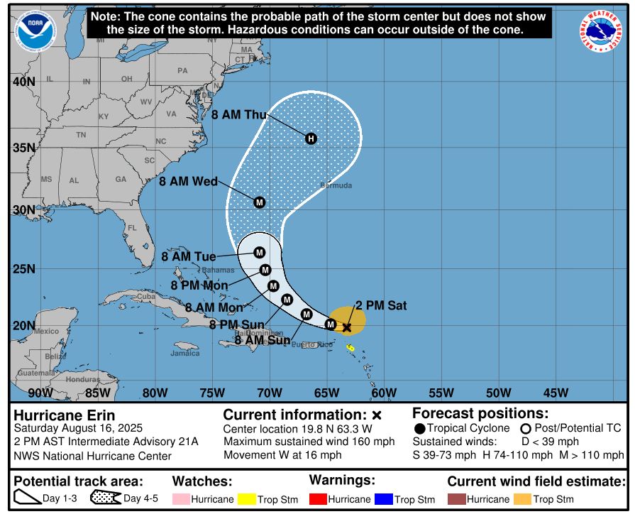 Major hurricane north of the Caribbean 