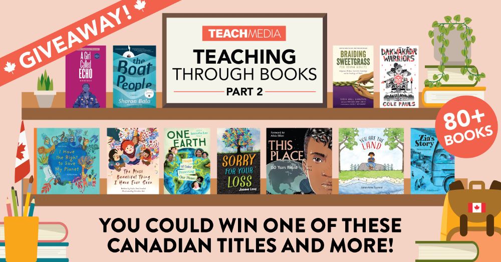 An image showing several of the Canadian titles that are featured in the giveaway.