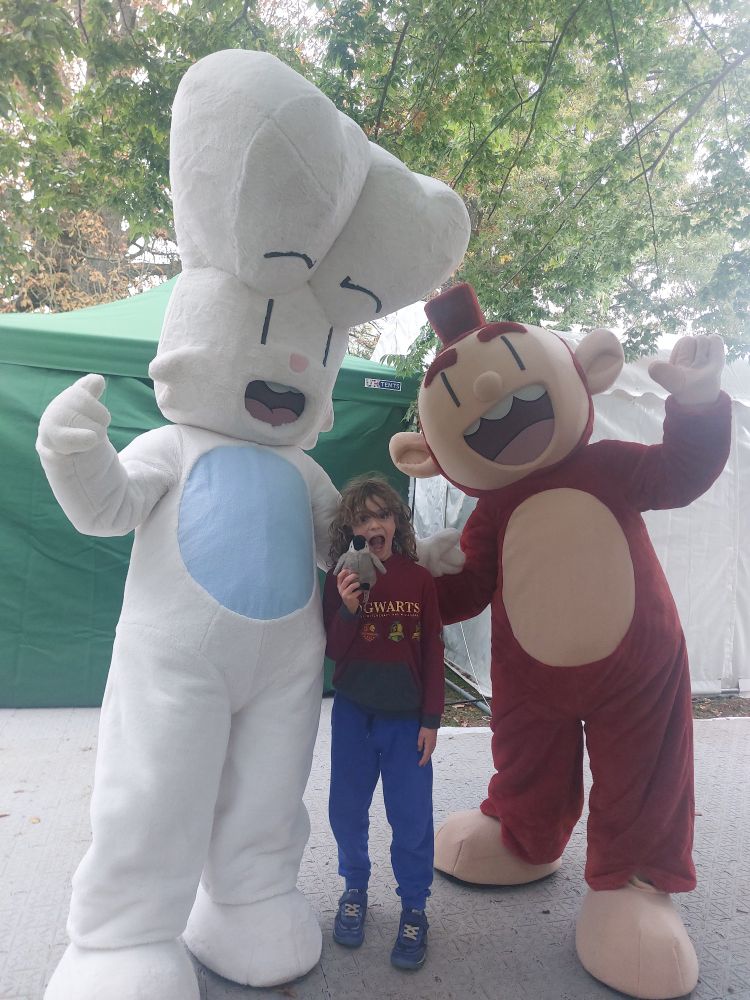 Arthur and Pongo Jr with Bunny and Monkey 