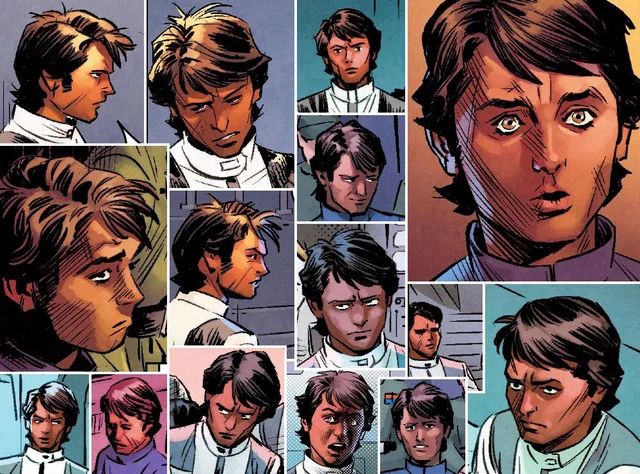 Collage of Eli Vanto faces from #StarWars #Thrawn comics.
