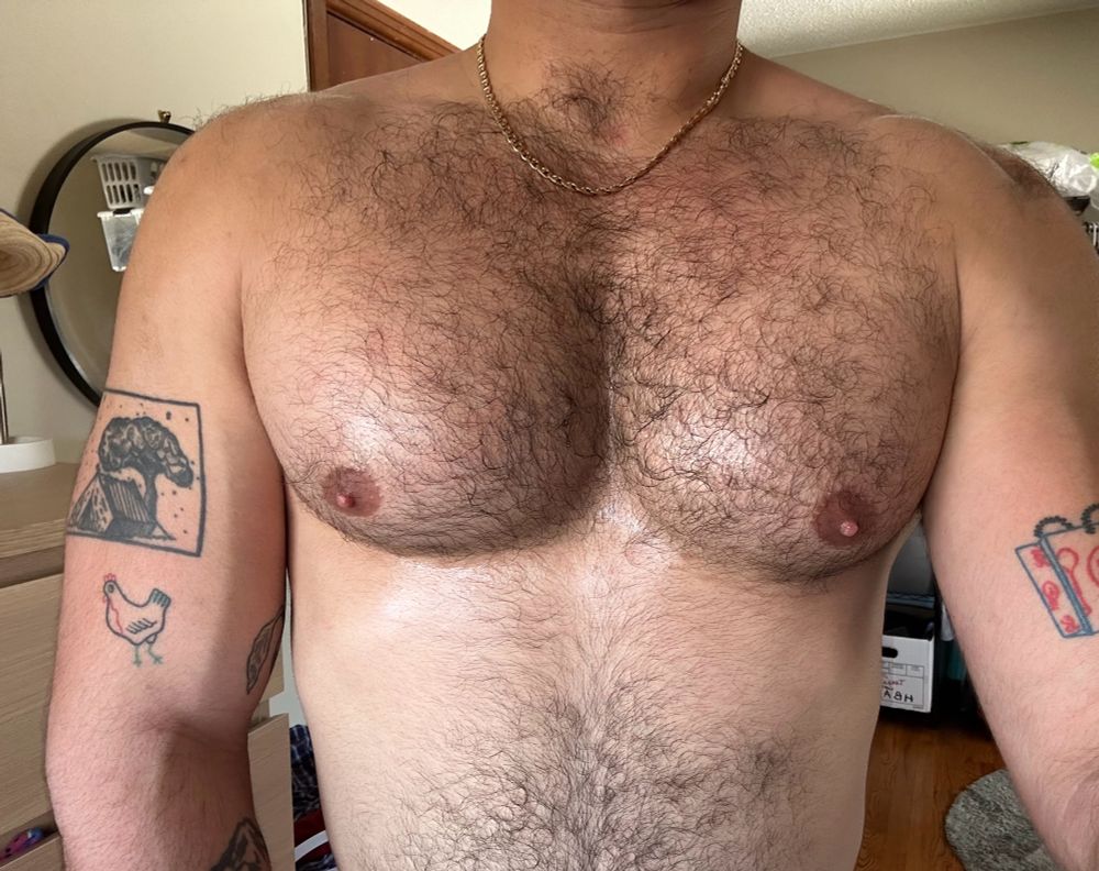 Trader Tony’s glistening tits 