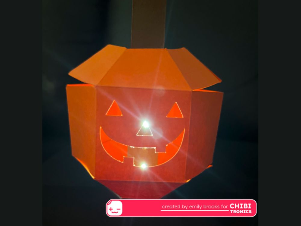 How to Make a Flickering Jack-O-Lantern with Chibitronics White Fade LED Stickers (by Emily Brooks) - Chibitronics