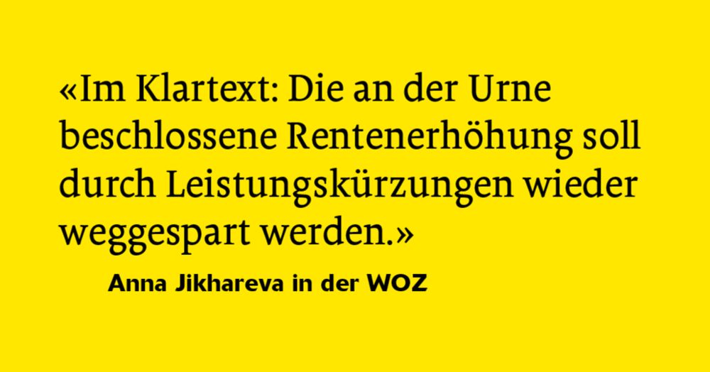 AHV-Finanzierung: Eine äusserst schwache Pointe