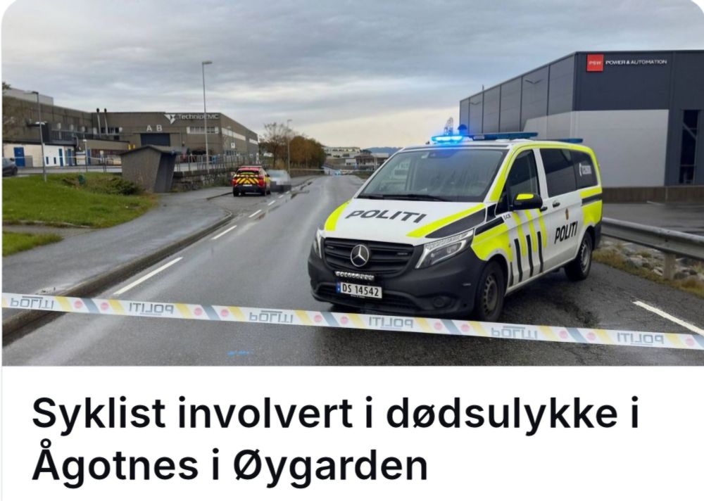 Syklist involvert i dødsulykke i Ågotnes i Øygarden