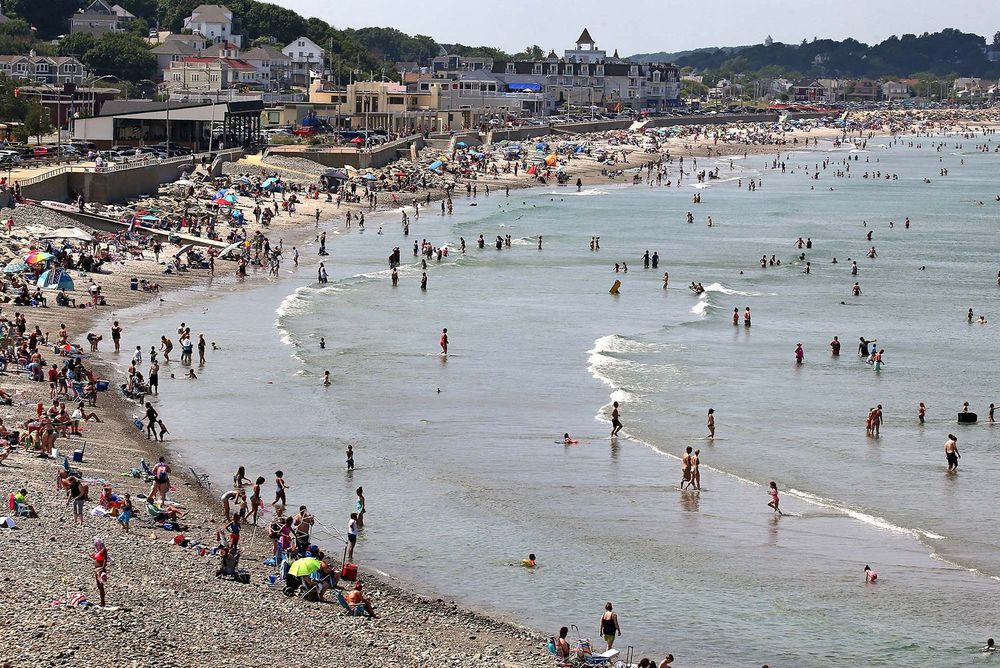 Always a popular summer spot: Nantasket Beach in Hull, Mass.