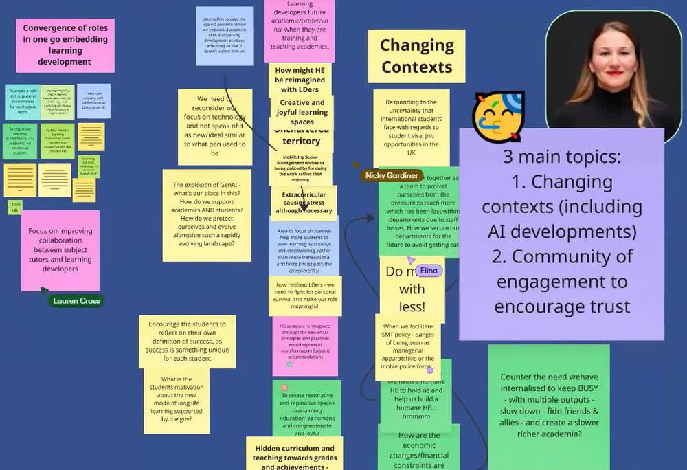 A miro board created at the unconference held at ALDcon25. 