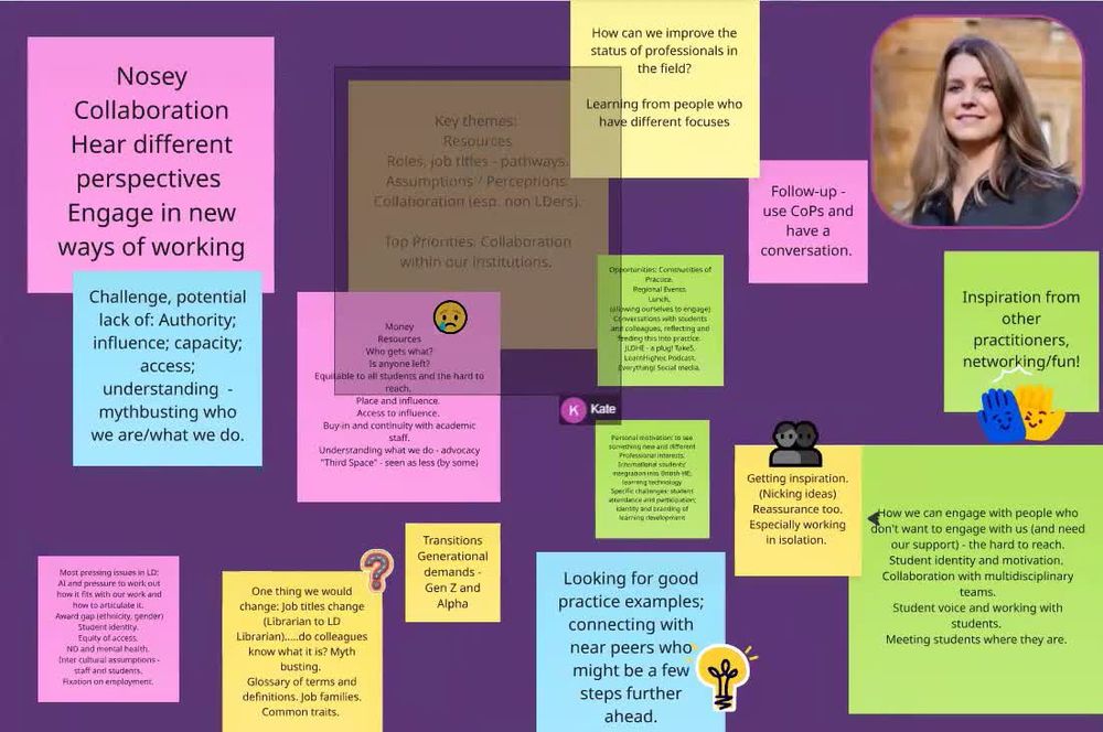 A miro board created at the unconference held at ALDcon25. 
