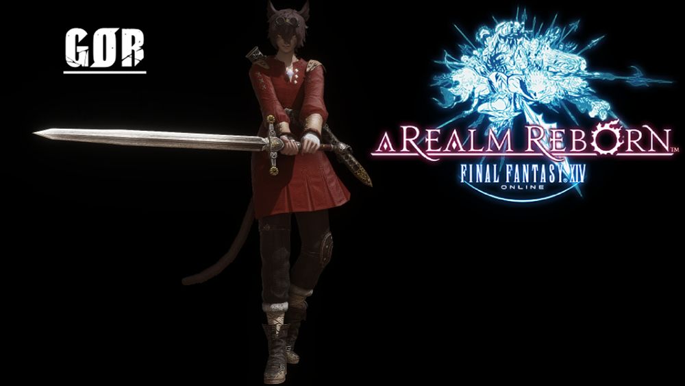 Gor, nary months old in her new life and now travelling Eorzea with nothing but the sword on her back. The blade and crystal necklace being the only belongings she awoke with that were worth salvaging, the blade having broken but was expertly reforged by a small town smith, who kindly gifted Gor a pair of goggles once noticing her knack for smithing, the goggles rarely seen apart from her person, especially after she learned of the kind smiths tragic passing. 

Apart from that, she was given a prosthetic silver eye in place of her missing one and a simple set of light adventuring gear, made of a simple red tunic and padded legwear and very worn boots. Light, offers minimal protection but not unusual for a new adventurer. 