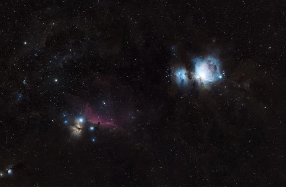 Orion, Flame, Horsehead Nebulae (M42, NGC 2024, Barnard 33)