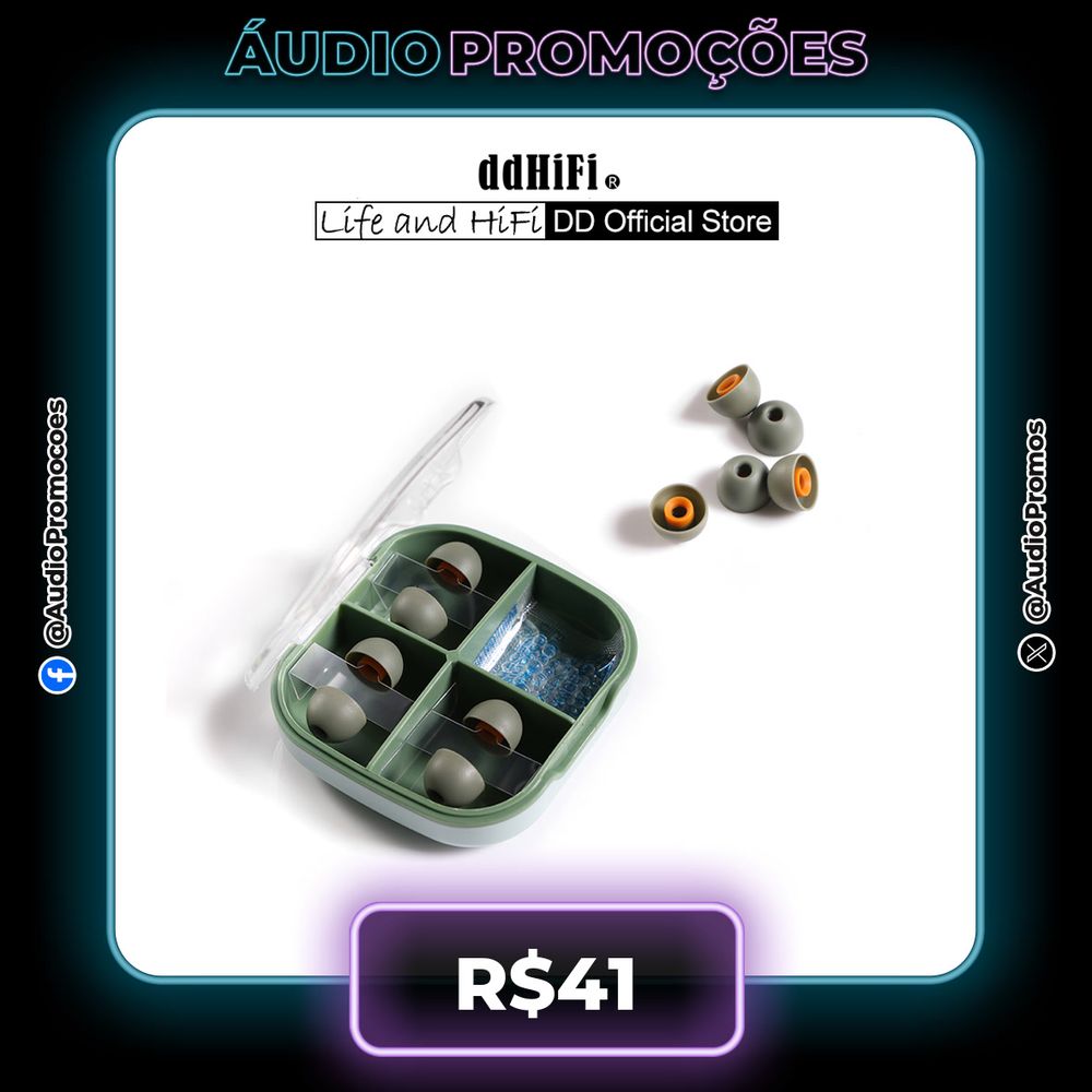 Dd ddhifi st35 d-dicas iem orelha, substituição silicone earbud dicas com caixa de armazenamento, 3 pares de s/m/l ou tamanhos misturados