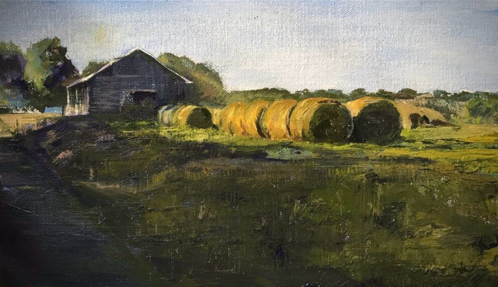 Hay Bales countryside golden light