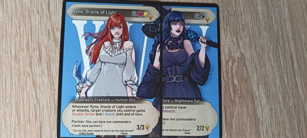 Ryne and Gaia proxy mtg cards made by me~