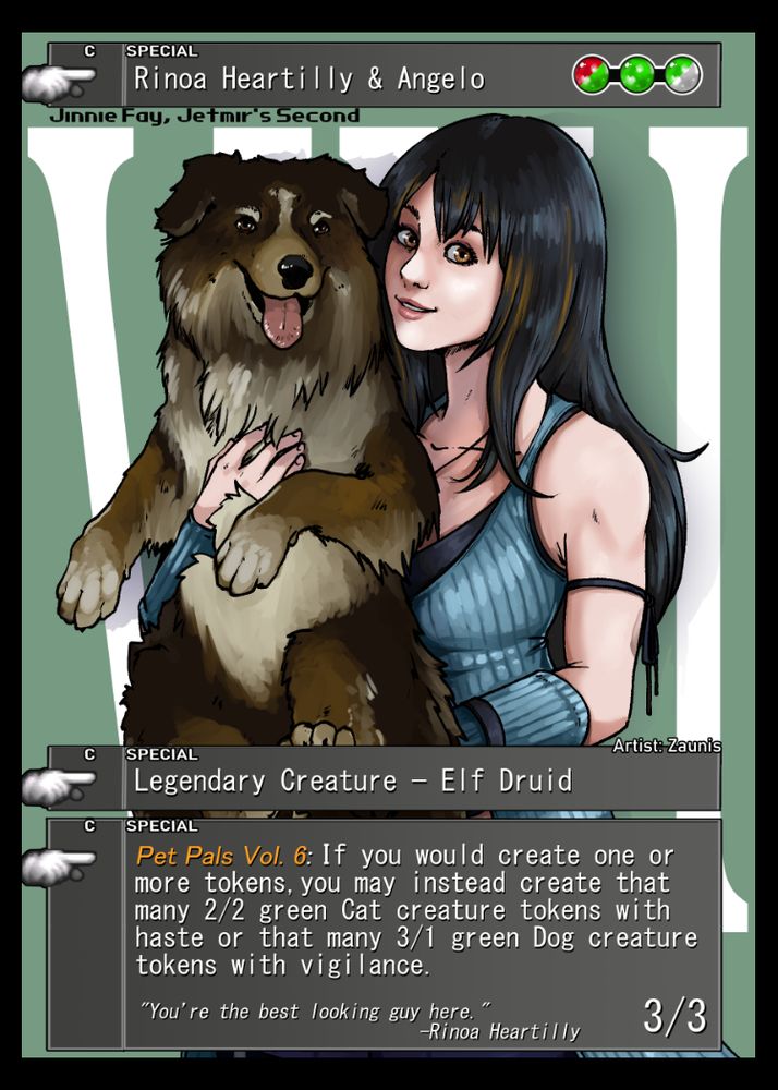 Rinoa Heartilly magic the gathering proxy art card