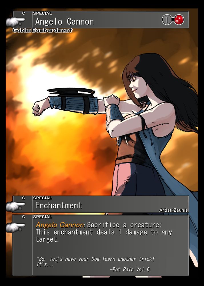 Goblin Bombardment proxy art with Rinoa using Angelo Cannon