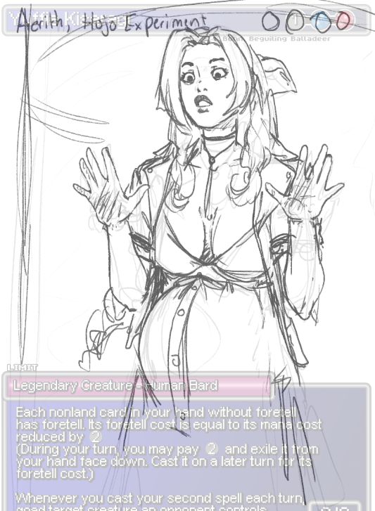 AU Aerith where Hojo experiments on her work in progress
