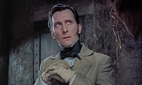 Peter Cushing as Victor Frankenstein in Curse of Frankenstein (1957)