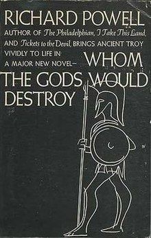 Hardback cover of "Whom the Gods Would Destroy," by Richard Powell.