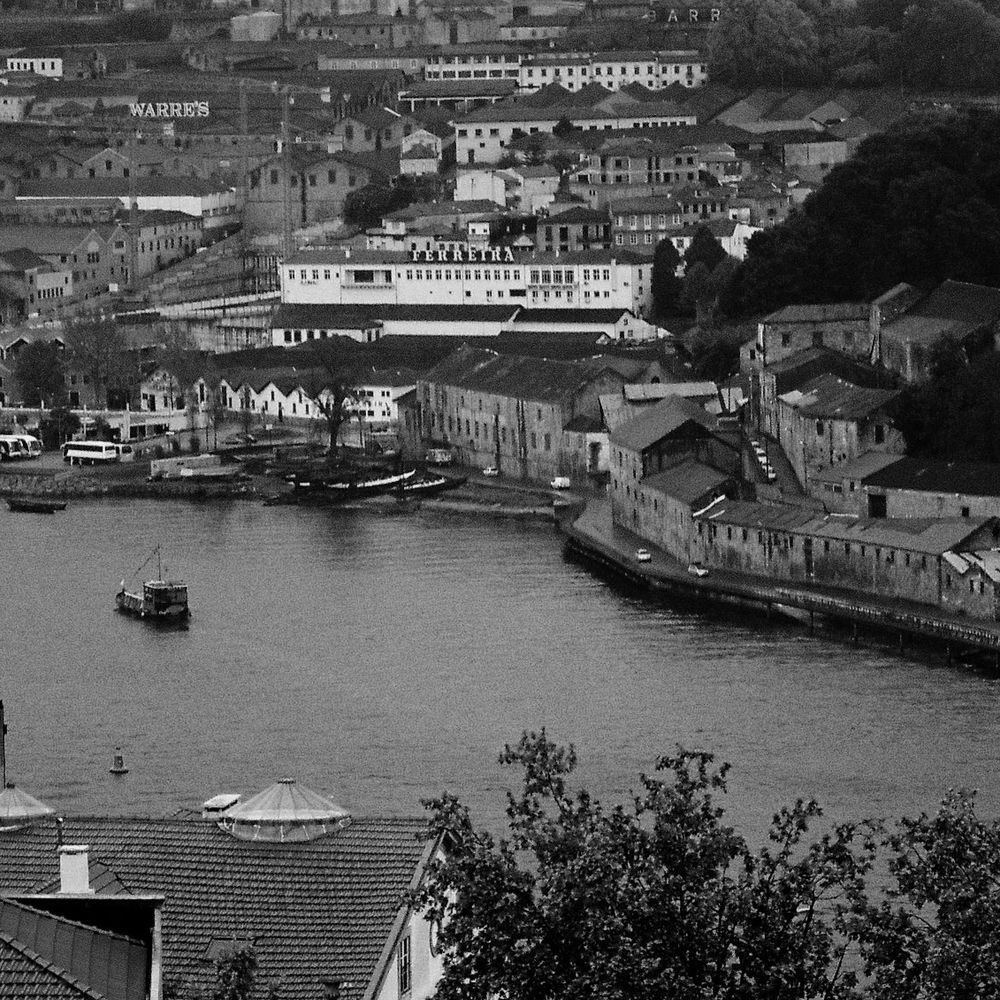 View over the Douro River from Porto; on the other side of the river (Vila Nova de Gaia), a few Port wine cellars.