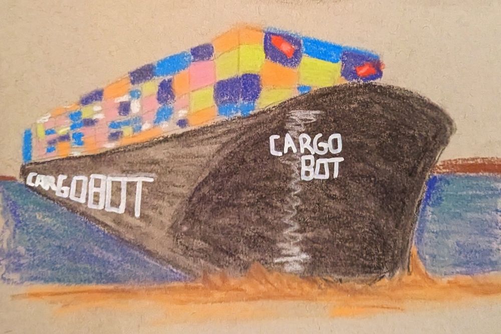 A cargo bot deciding to block the Suez canal on purpose
