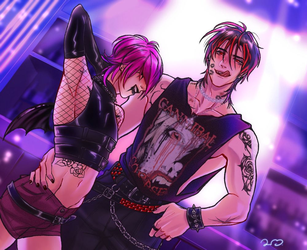 Amadeus (L) belongs to @coldwavezombie !! 
Damien (R) belongs to me <33