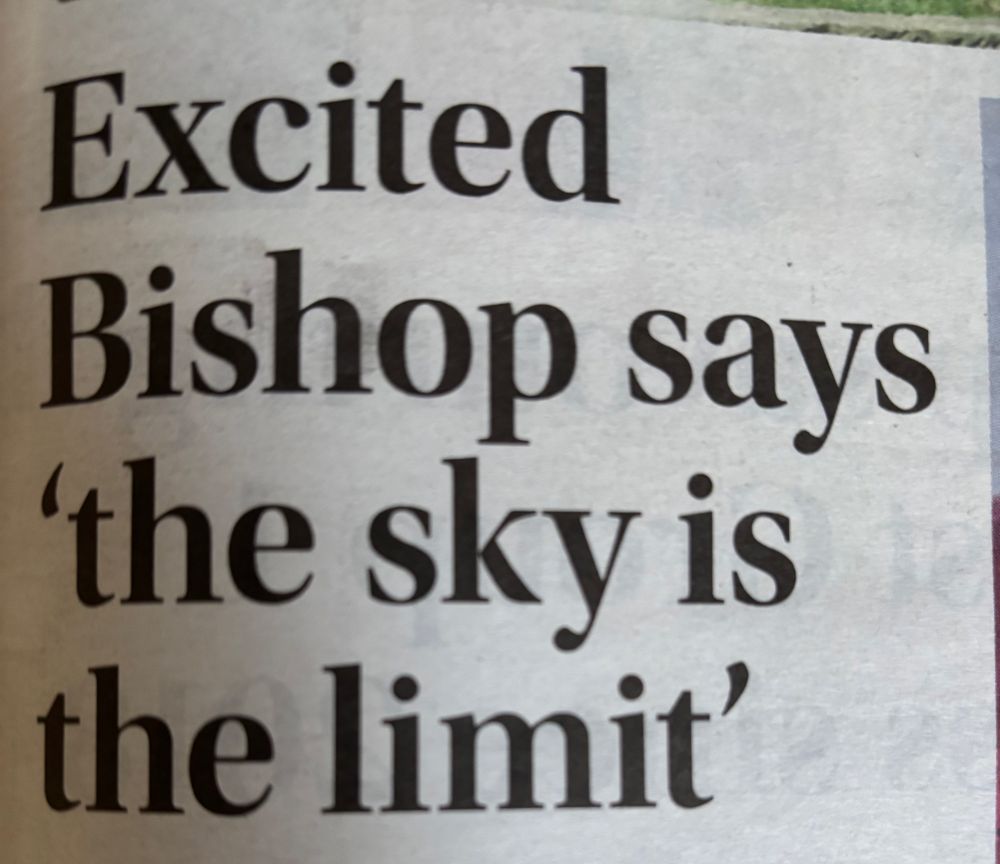 Headline on the Racing Post: ‘Excited Bishop says “the sky is the limit”