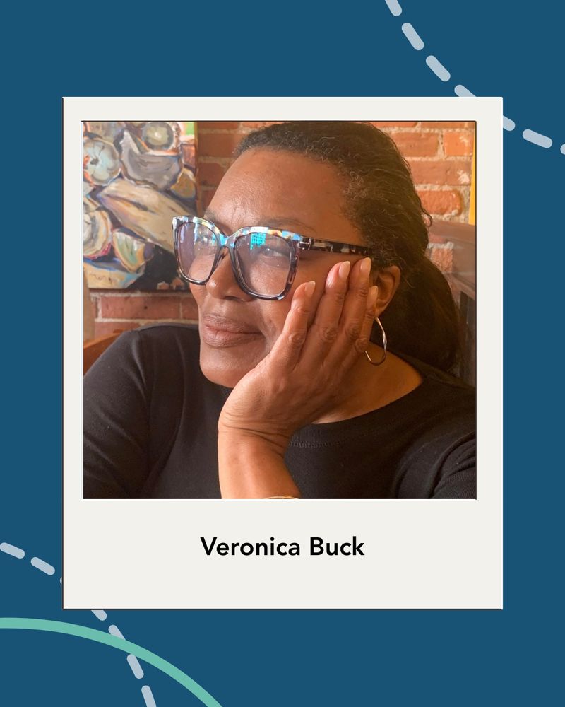 Veronica Buck featured in a polaroid frame