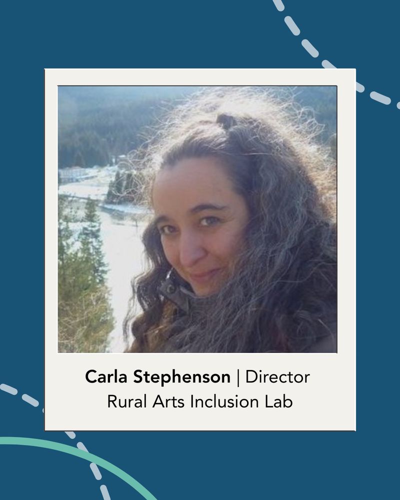 Carla Stephenson in a polaroid frame