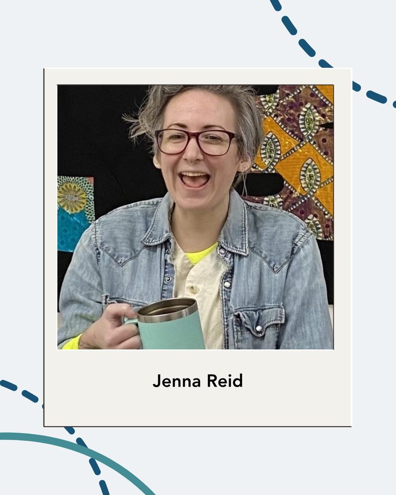 Jenna Reid featured in a polaroid frame